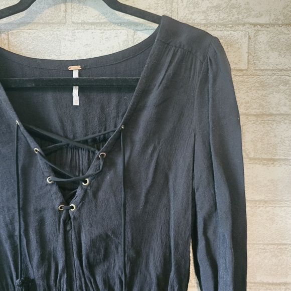 Free People Lace Up Blouse - Picture 3 of 10
